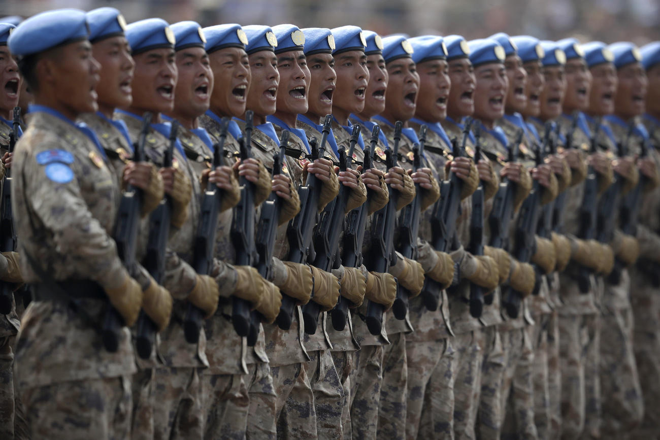 Chinese United Nations (UN) peacekeeping force in Beijing on October 1, 2019.