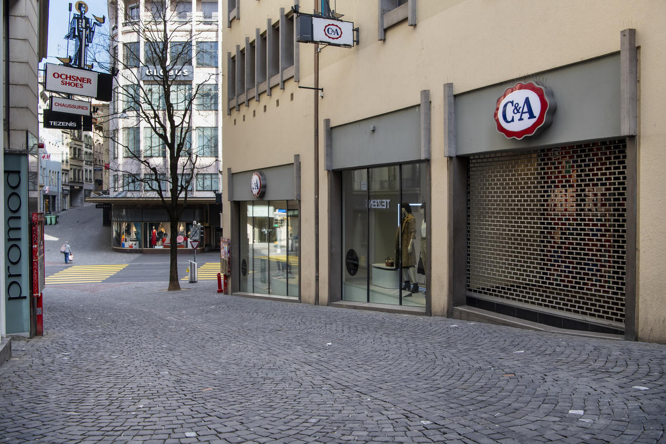 Empty shopping street