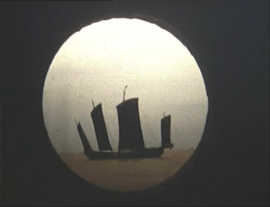 Frame from swiss sailor s super8 film