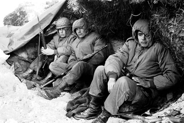 Soldados argentinos en las Malvinas