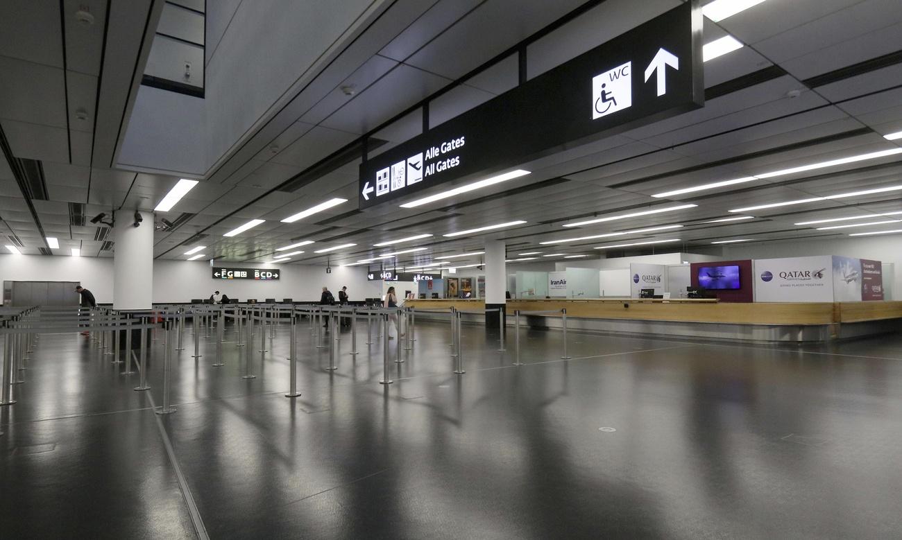 An empty Vienna airport