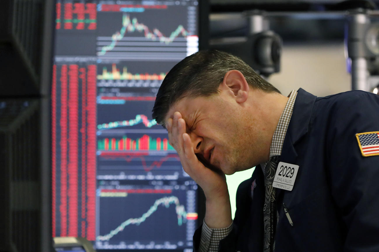 Sad US trader