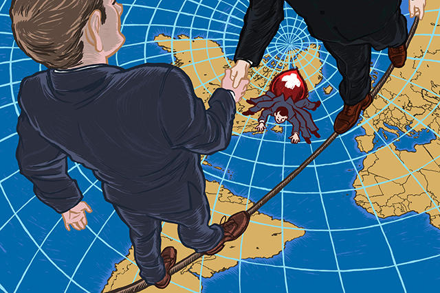 Ilustración relaciones Suiza-Unión Europea