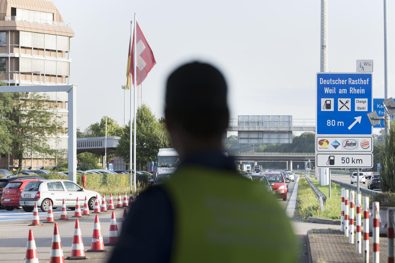 Swiss-German border at Basel