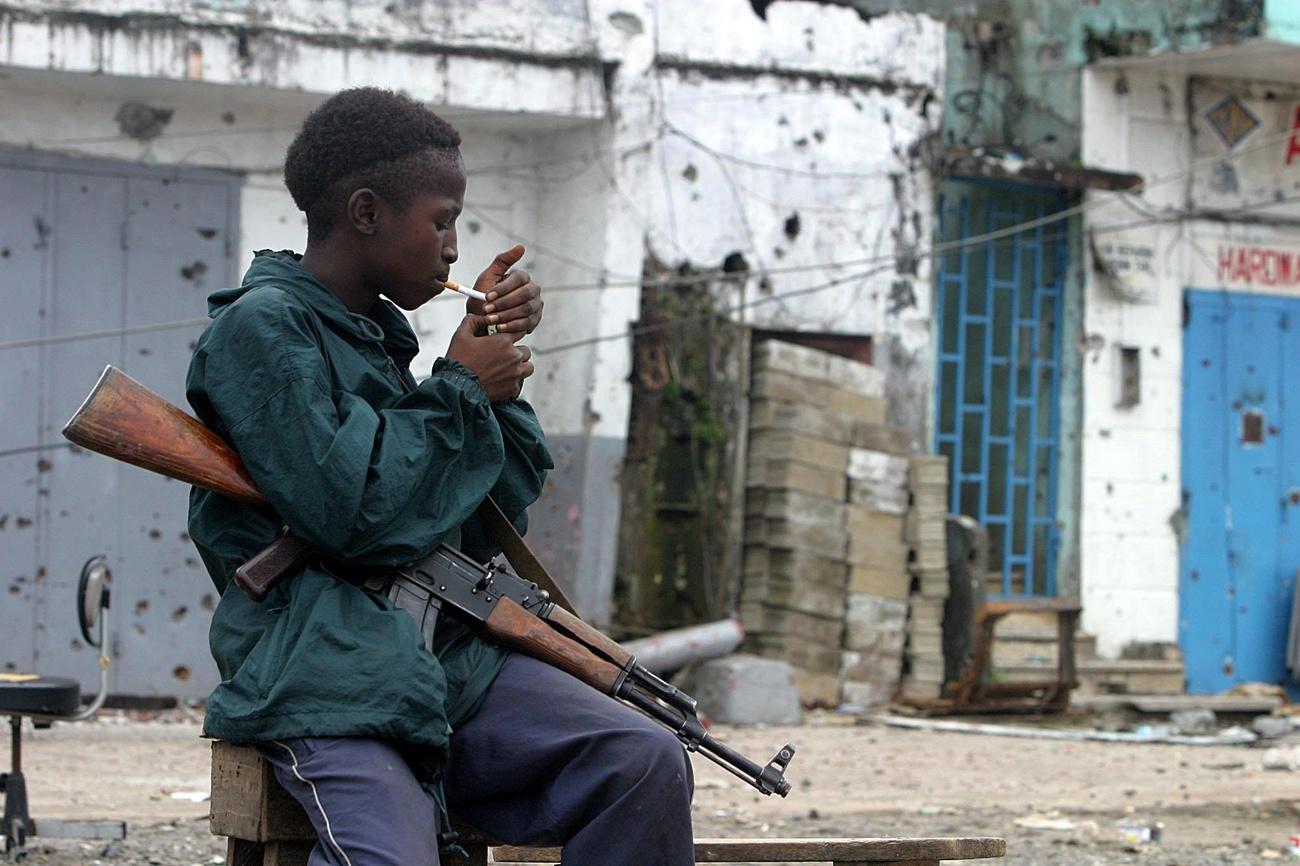 Liberia civil war scene