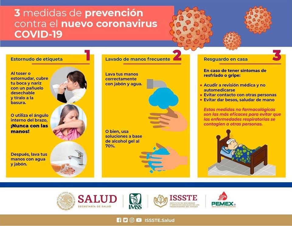 Covid-19: Mit diesem Flyer informieren die Gesundheitsbehörden Mexikos.
