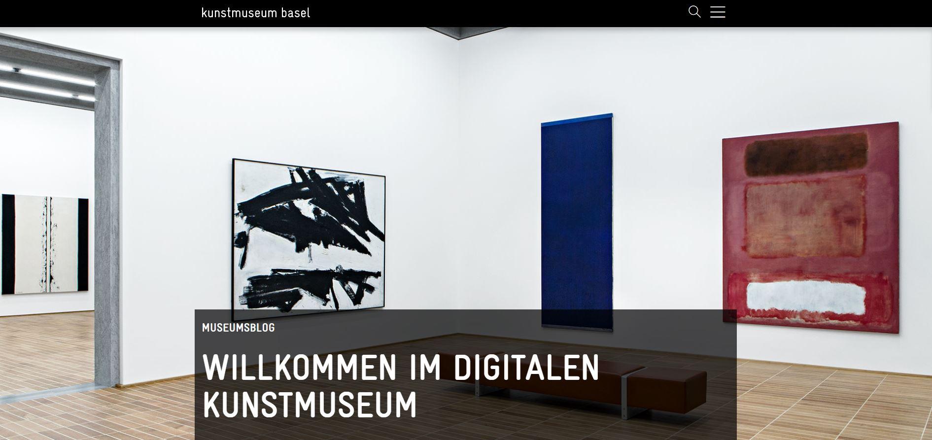 Homepage du Kunstmuseum de Bâle