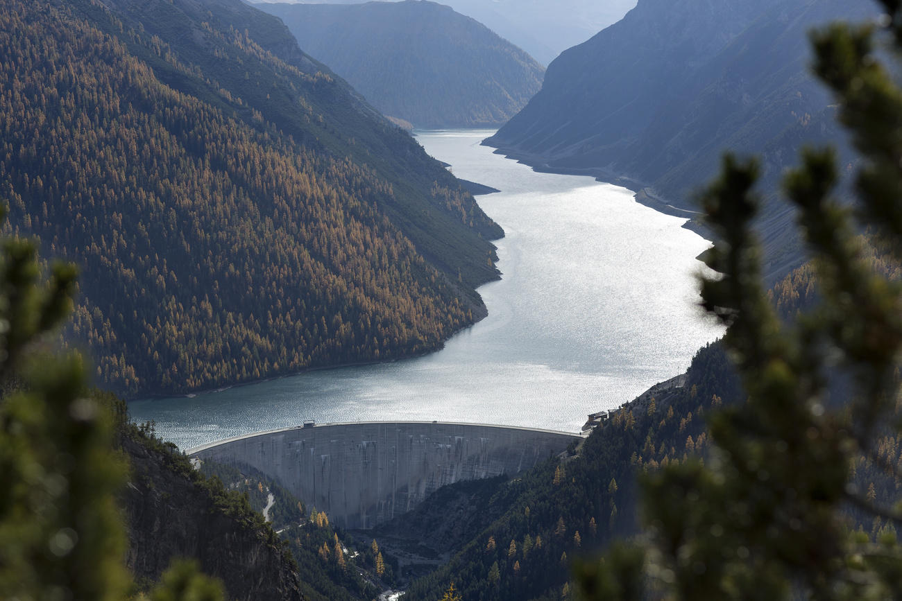 Alpine view with lake