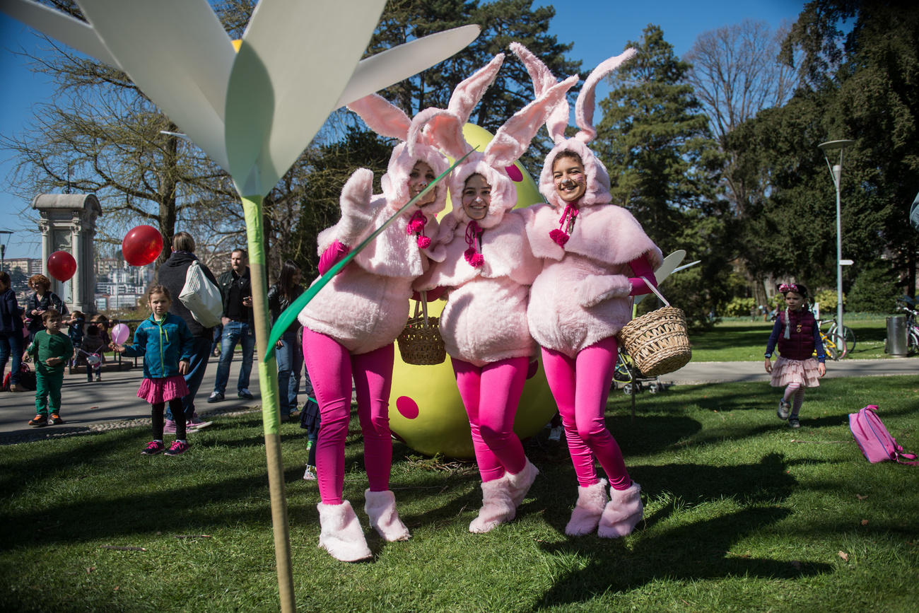 kids in rabbit costumes