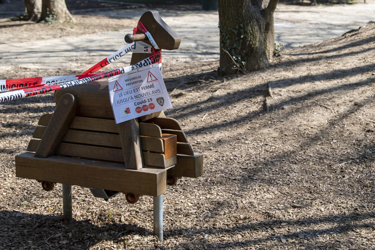 Closed playground in Geneva