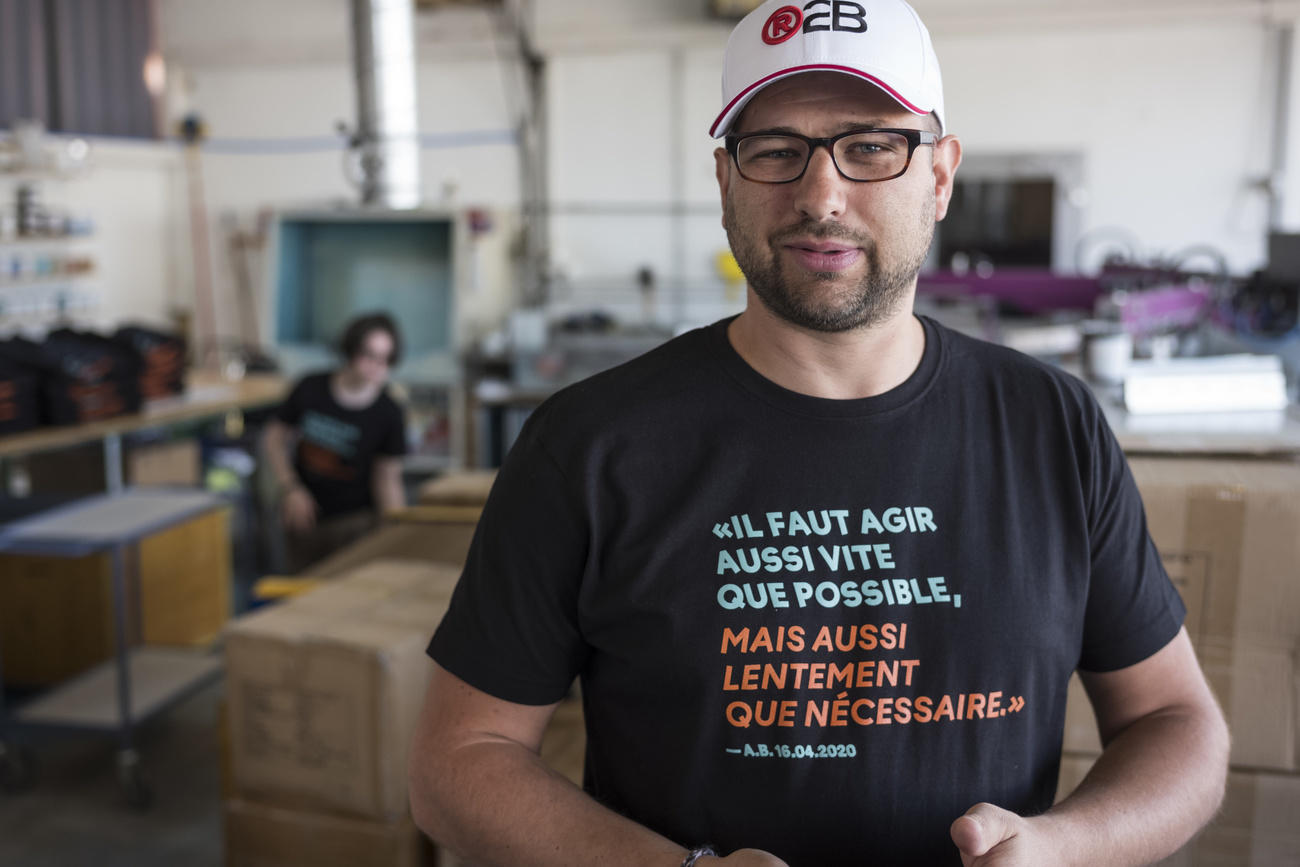 Man sports the T shirt