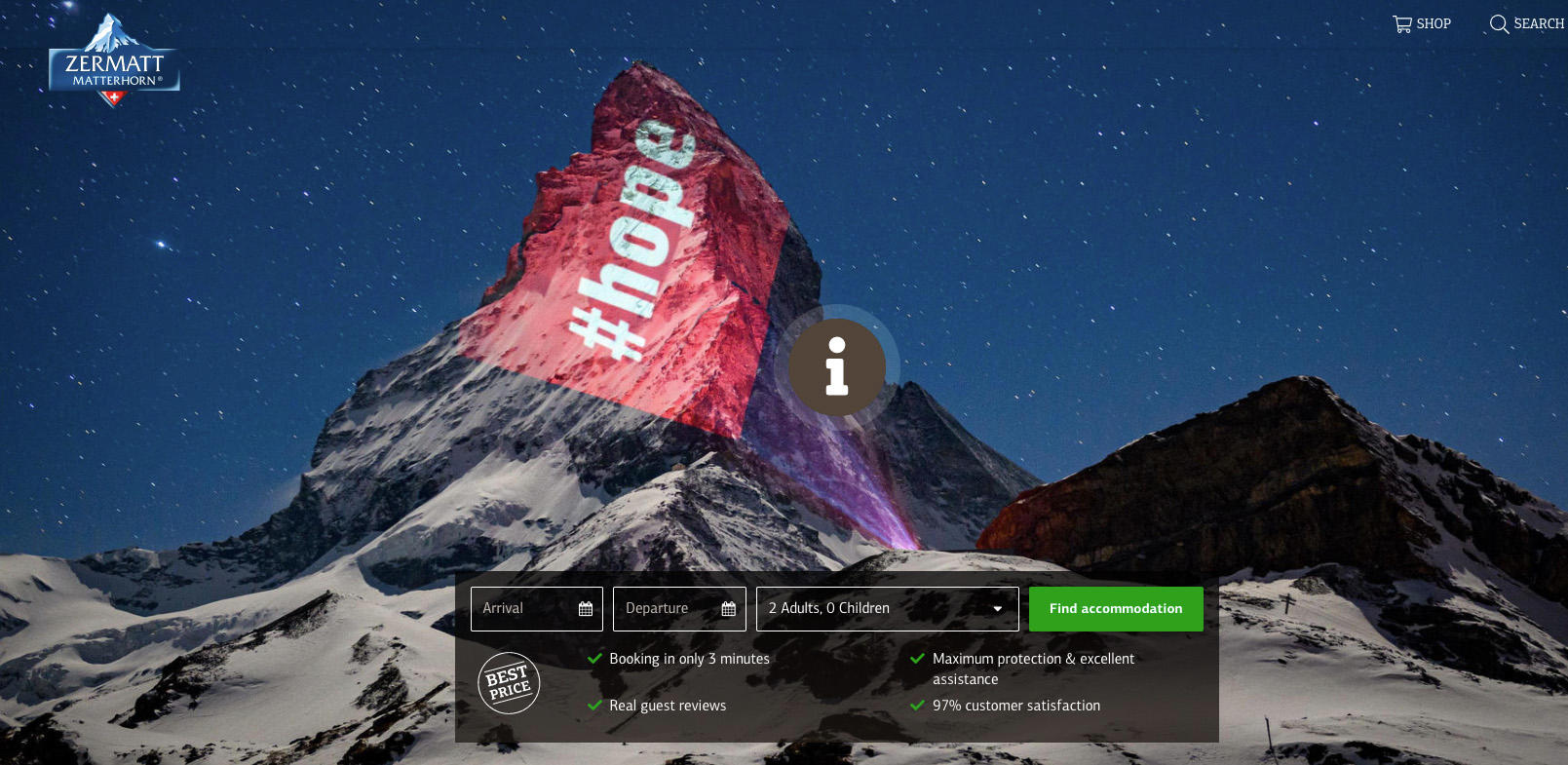 mountain with hope written on it