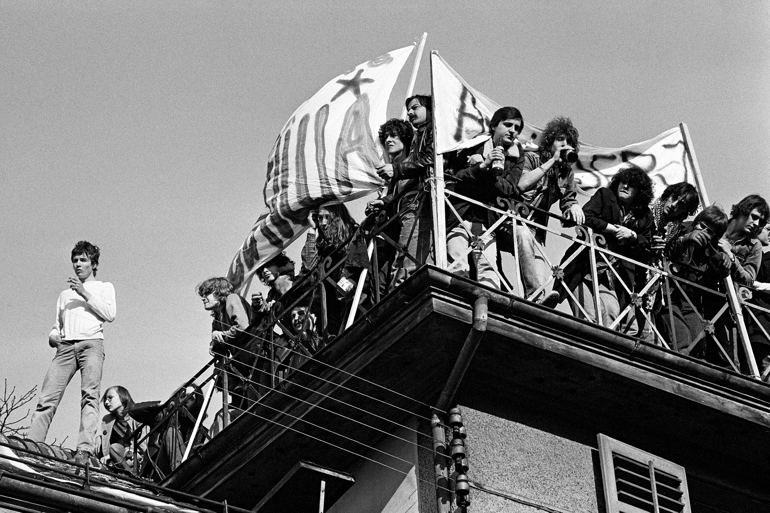 Encima del tejado del Centro Juvenil Autónomo de Zúrich