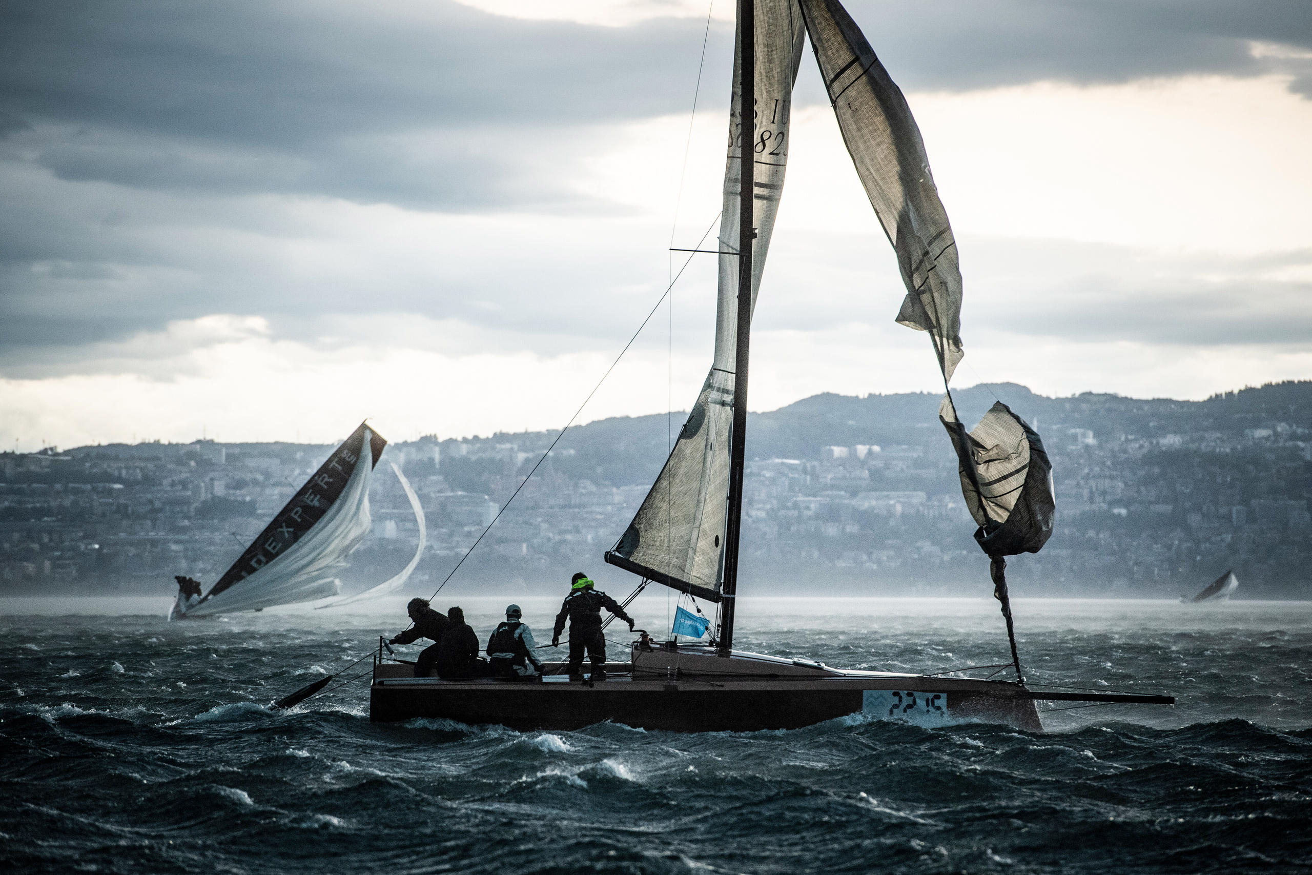 Segelschiff im Sturm