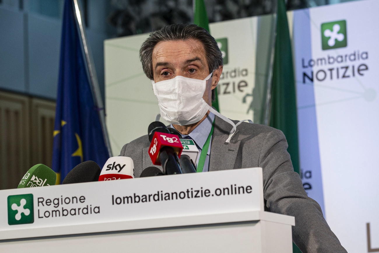 Il presidente della Regione Lombardia Attilio Fontana