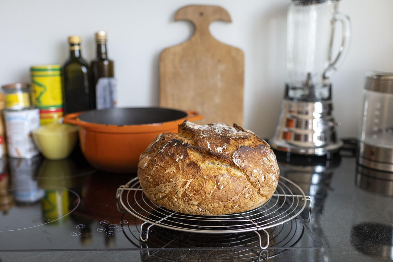 Una pagnotta fatta in casa.