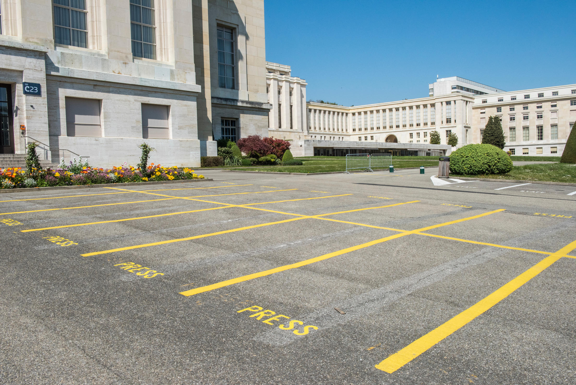 Il parcheggio per la stampa