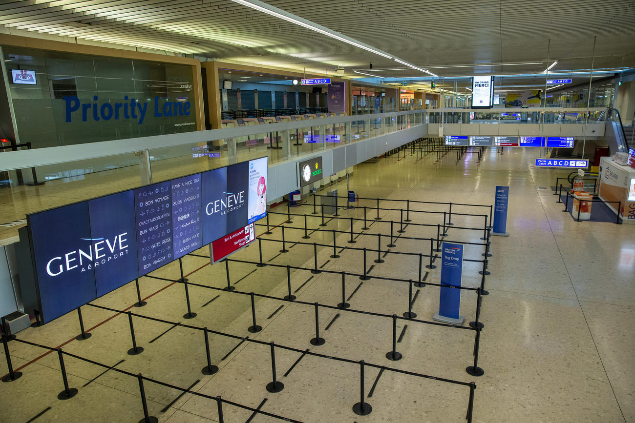 Aeropuerto de Ginebra vacío