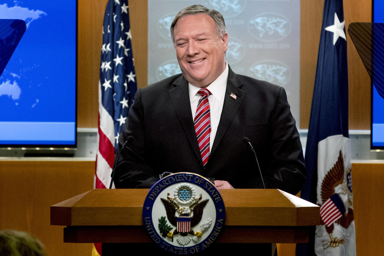 Mike Pompeo at press conference