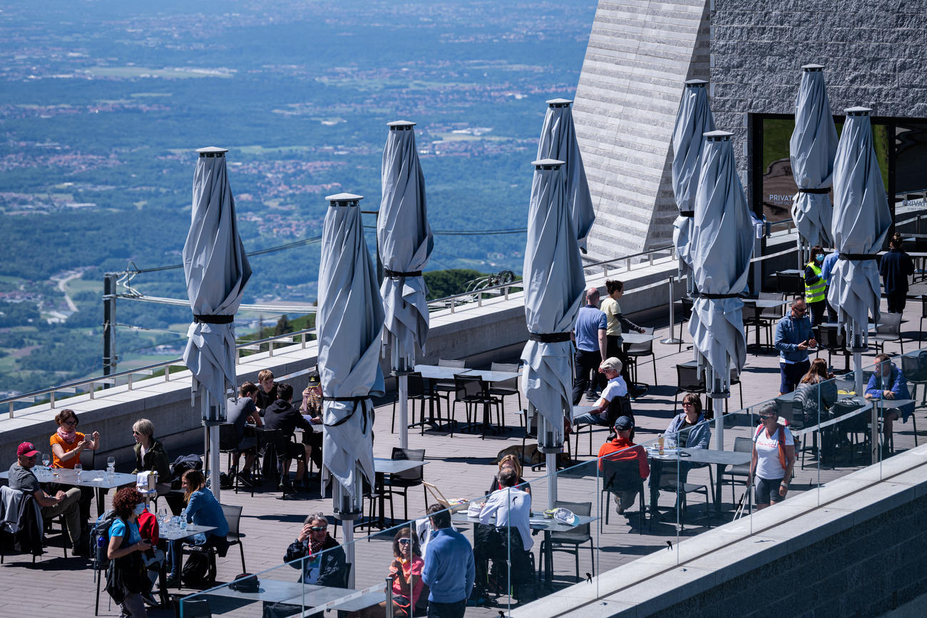 Visitors at Monte Generosa in Ticino