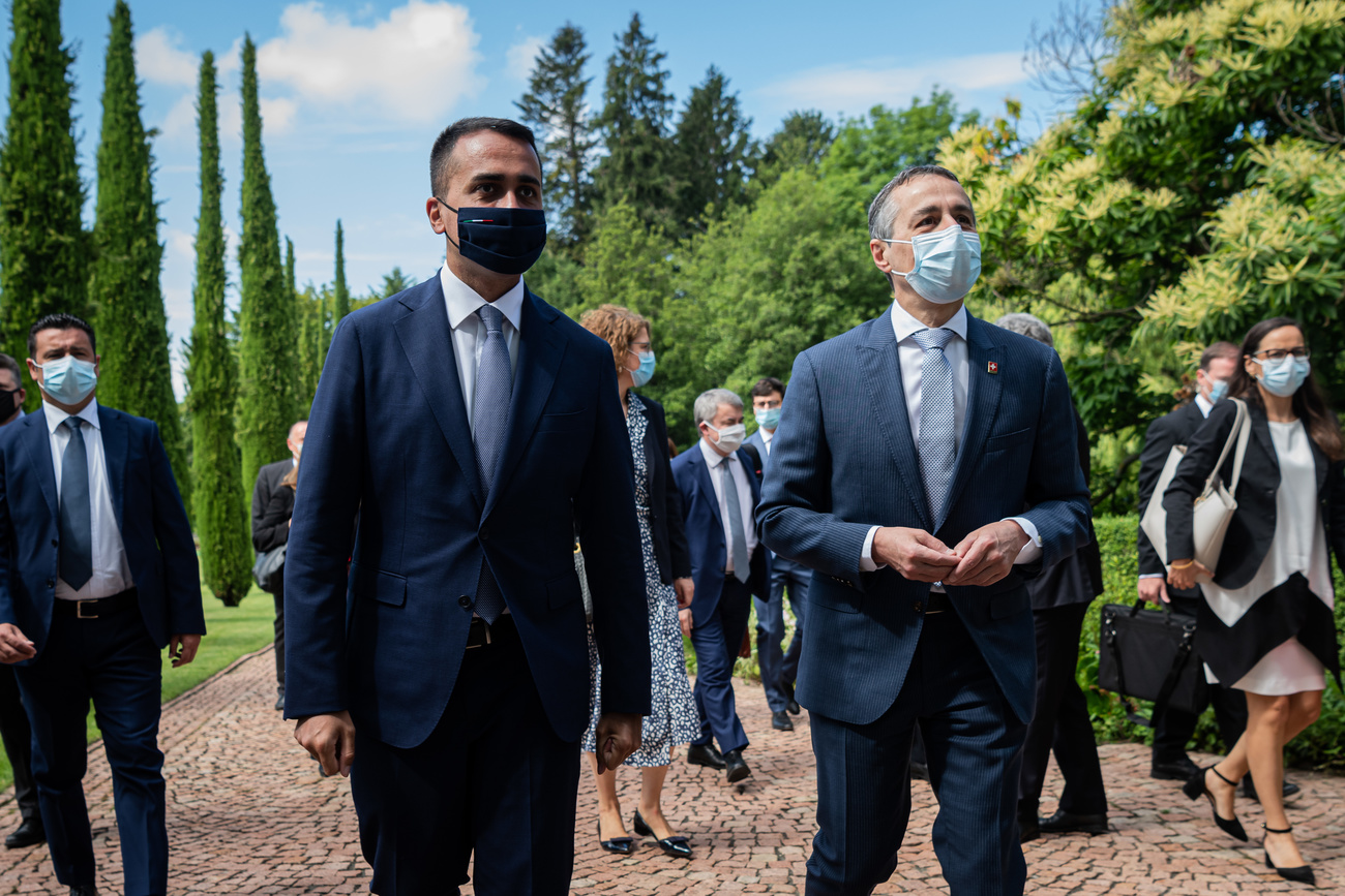 Luigi Di Maio e Ignazio Cassis a Ligornetto