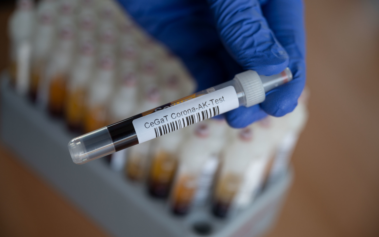 Una provetta con del sangue per il test.