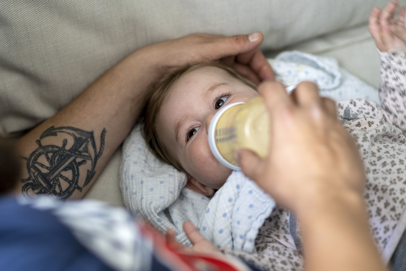 baby getting a bottle