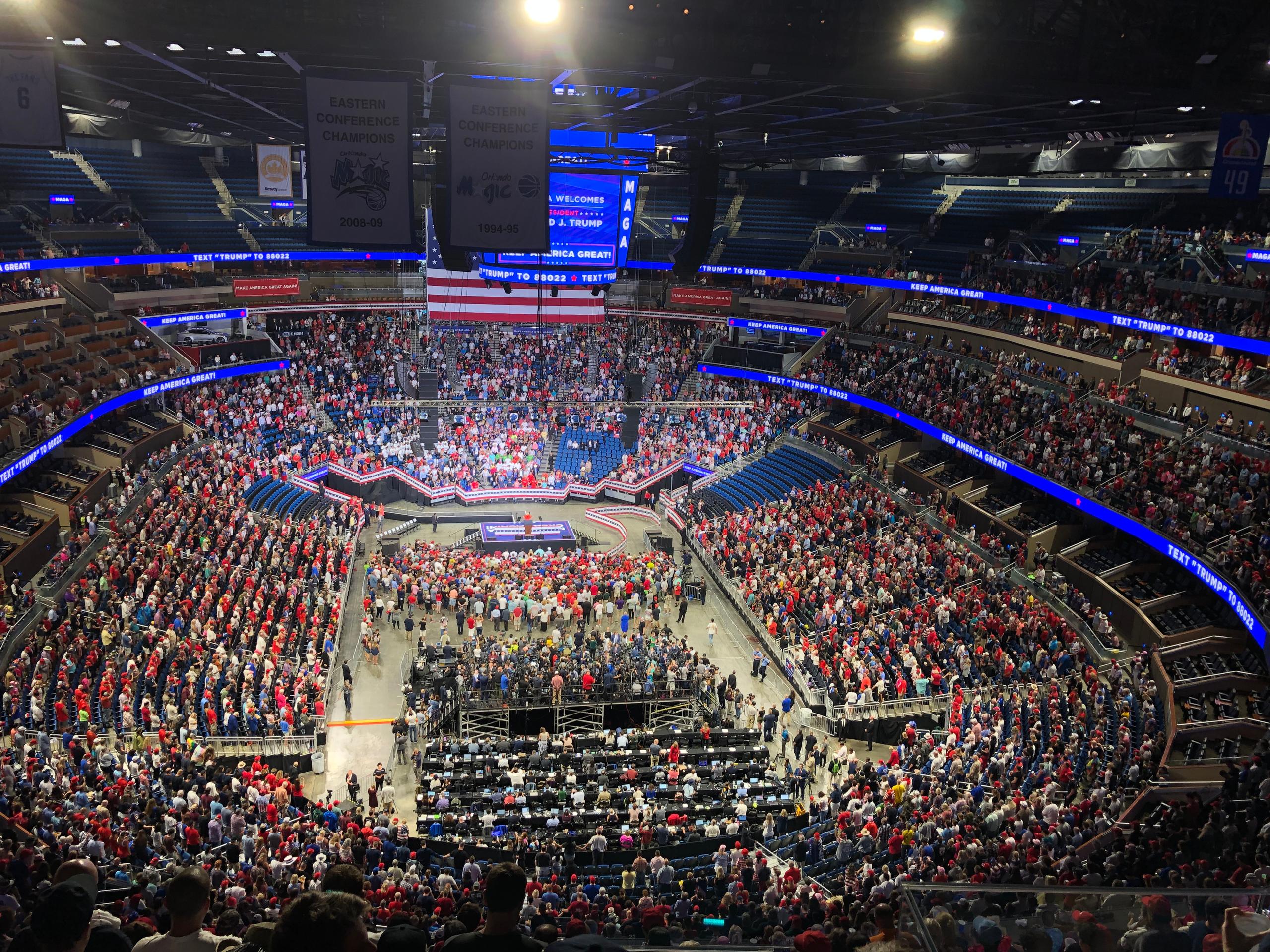 Comício de Donald Trump em Orlando, Flórida