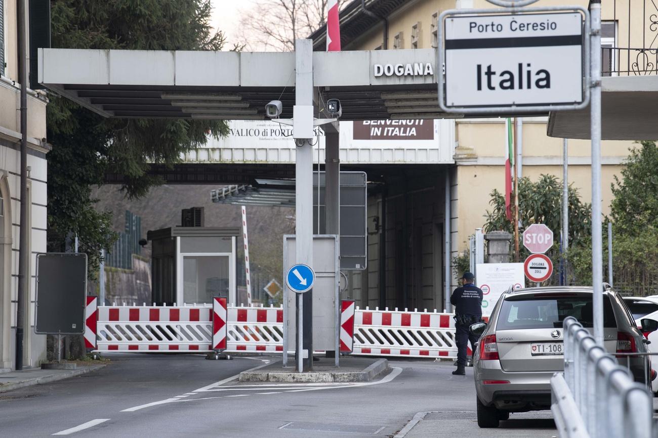 Swiss border with Italy