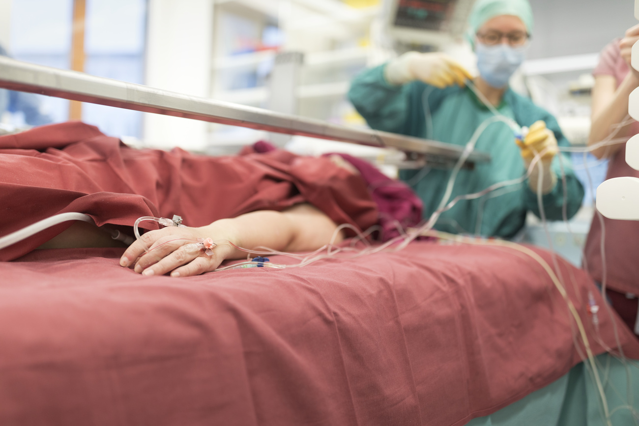 patient in hospital bed