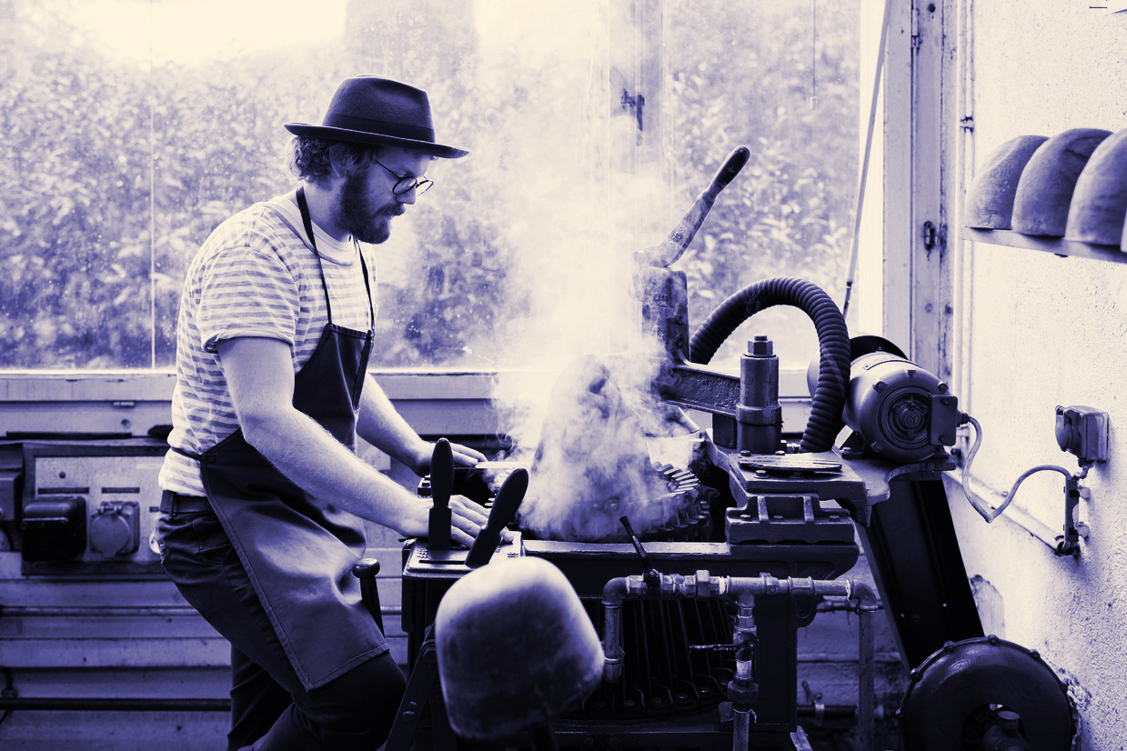 Man working on a machine