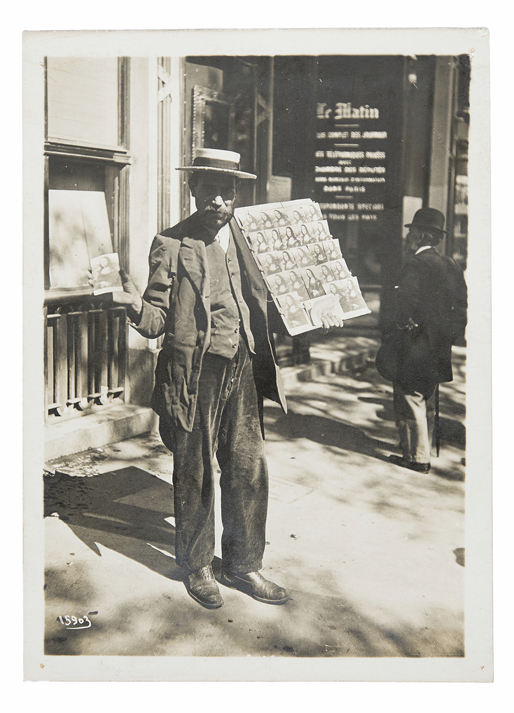 Man with photo album.