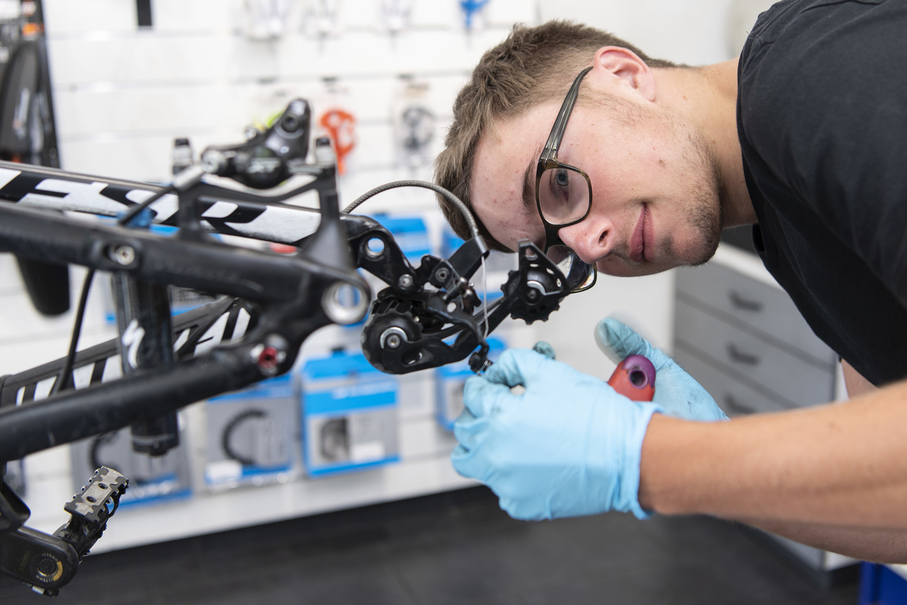 Apprentice bike mechanic