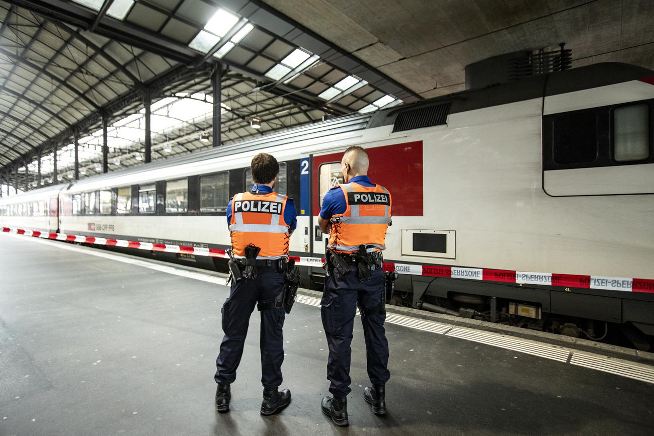 Train accident picture, cordoned off