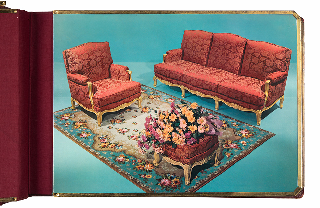 Furniture on a carpet.