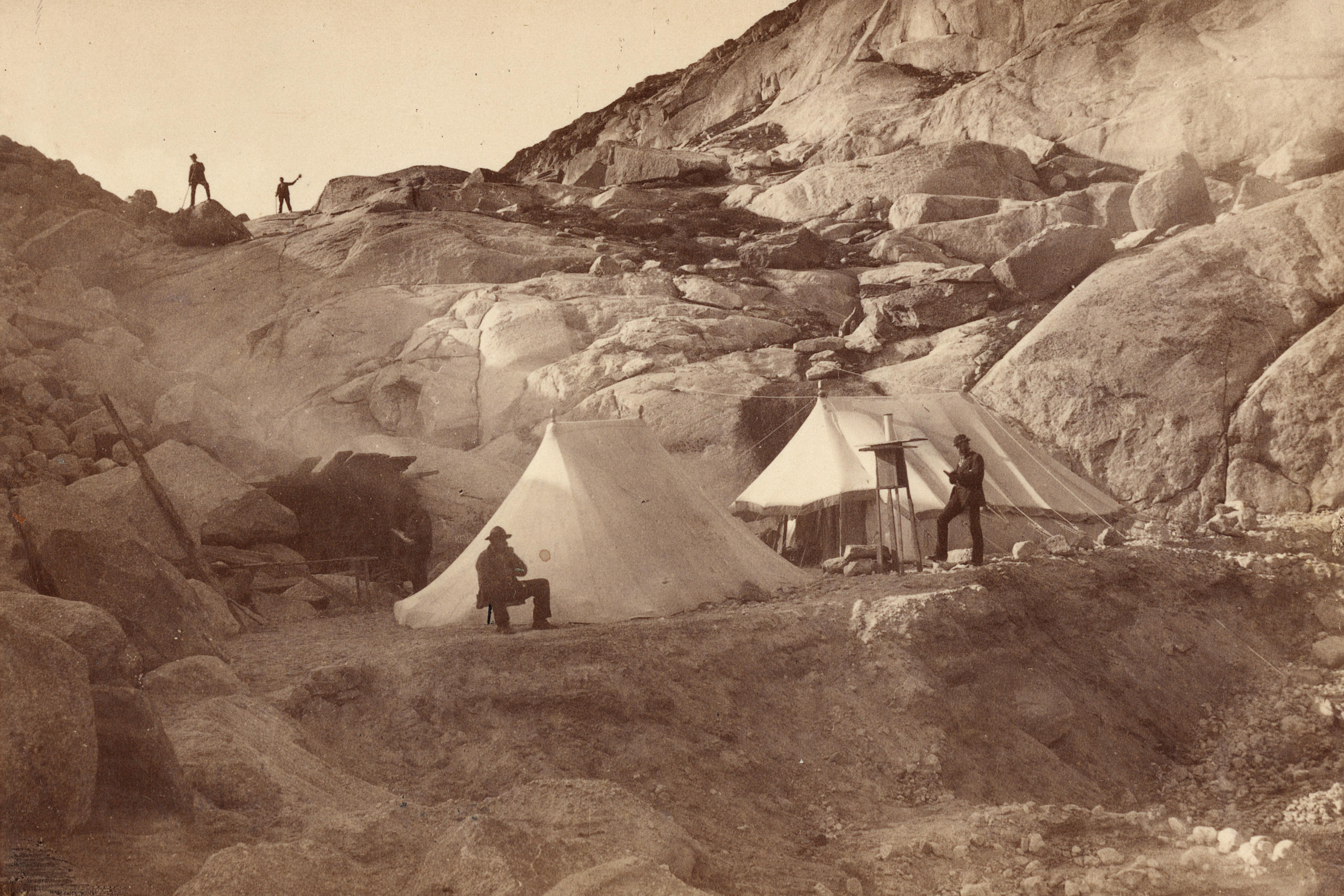 Vermessungen auf Gletscher