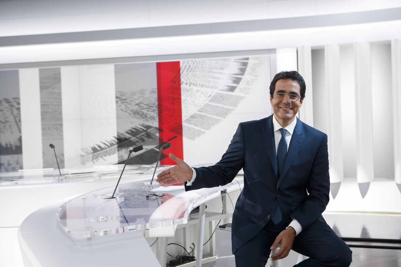 Le journaliste Darius Rochebin, présentateur vedette du téléjournal de la RTS.