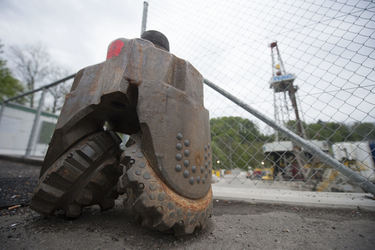 Borehead at St Gallen geothermal test site.