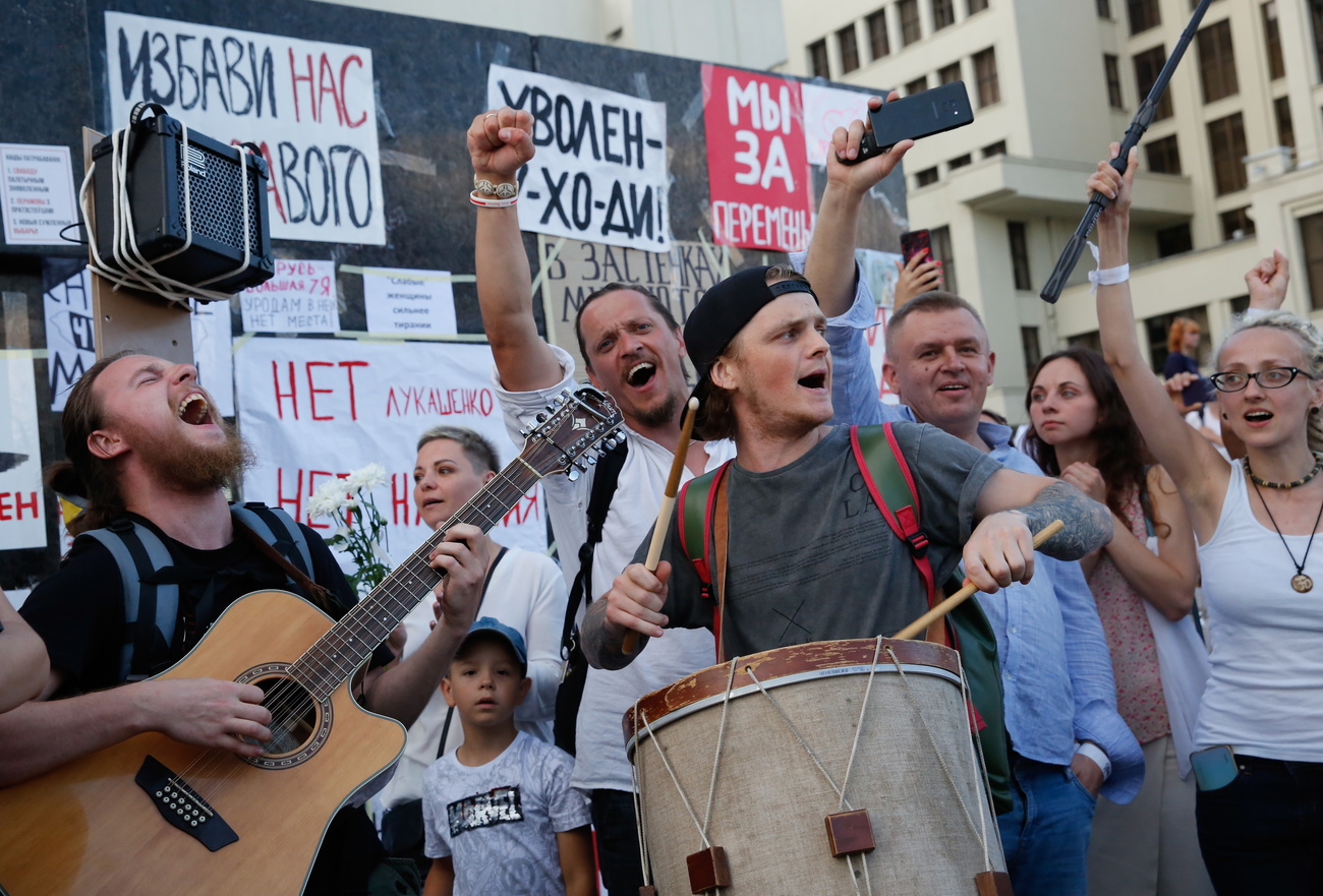 opposition demonstration in Belarus