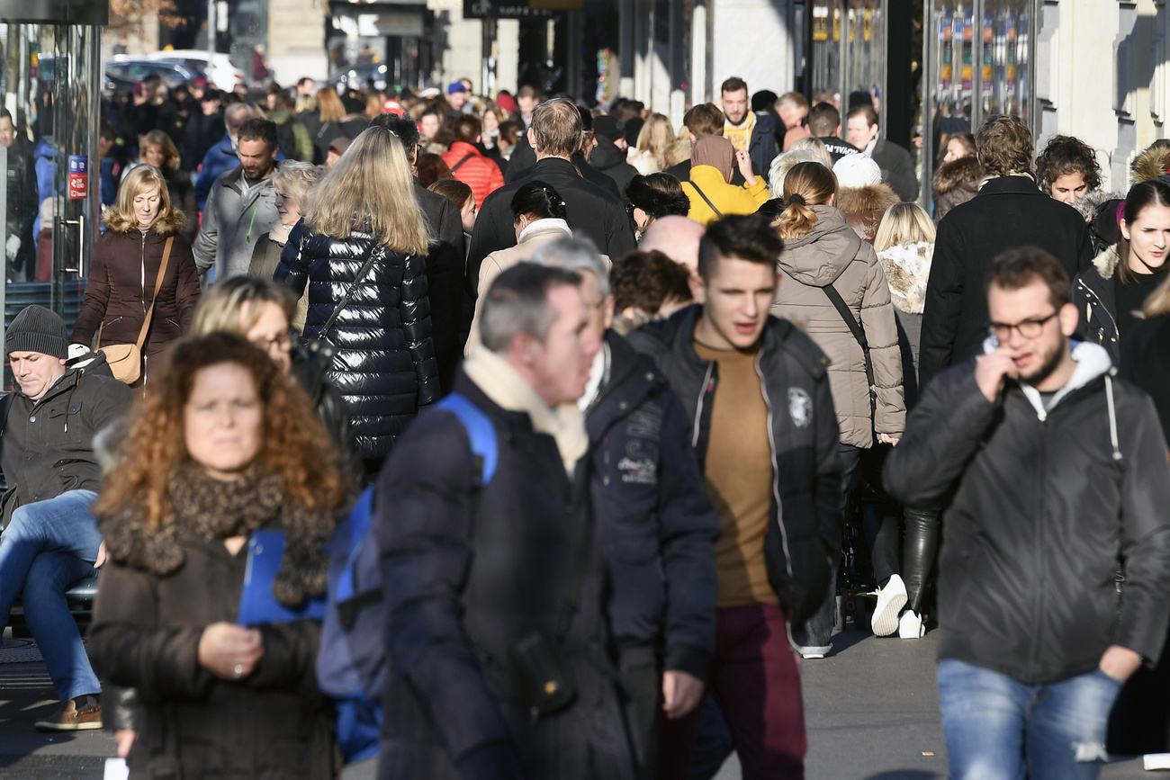 crowd on street