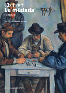 Copertina di un libro; mostra, dipinti, tre uomini al tavolo di un osteria