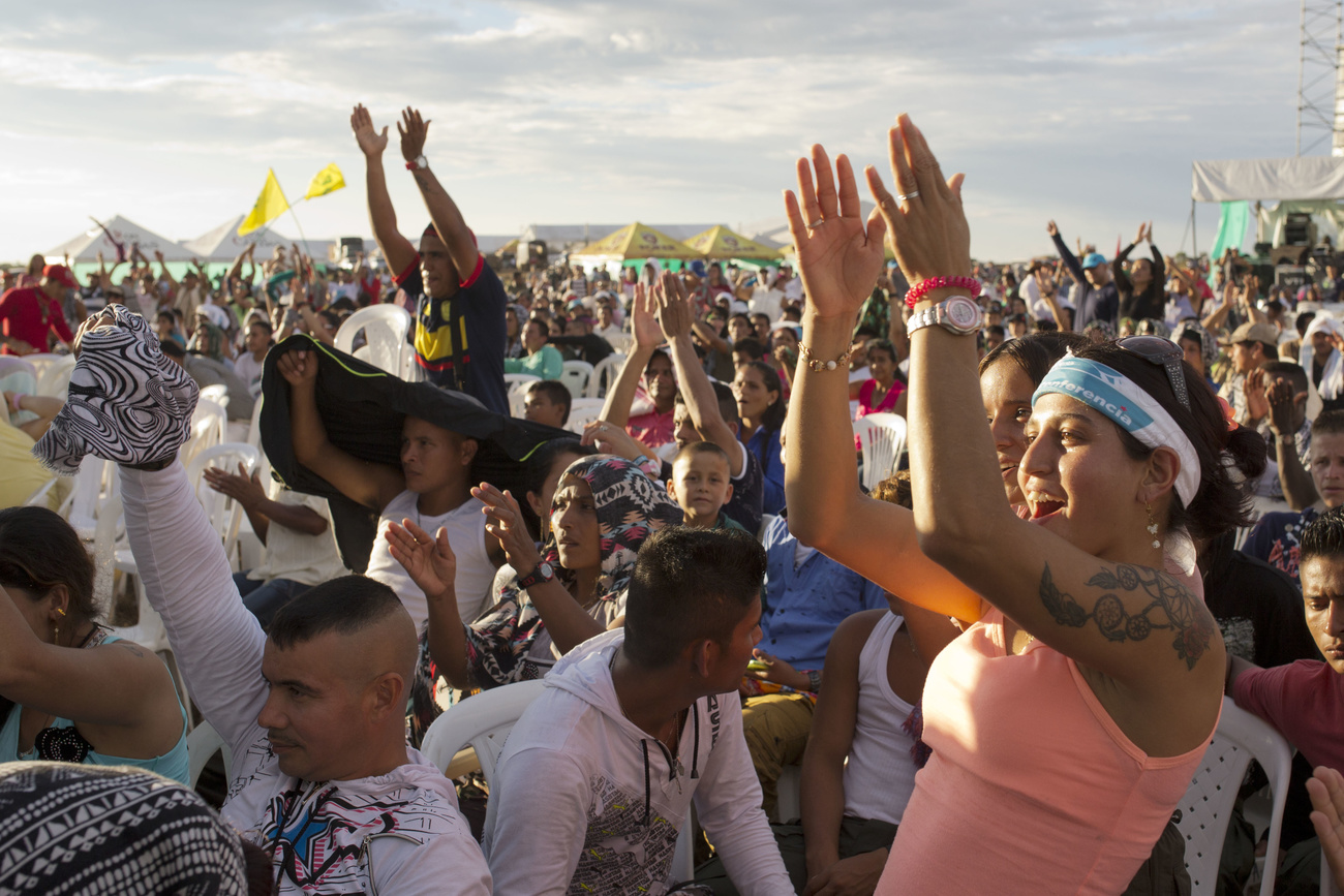 Manifestantes en Colombia