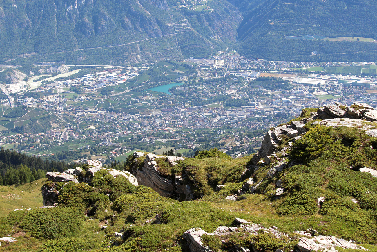 Sicht übers Rhone tal