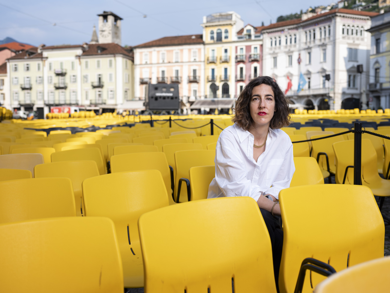 Lilli Hinstin na Piazza Grande de Locarno