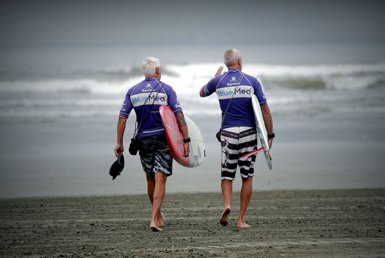 Elderly surfers