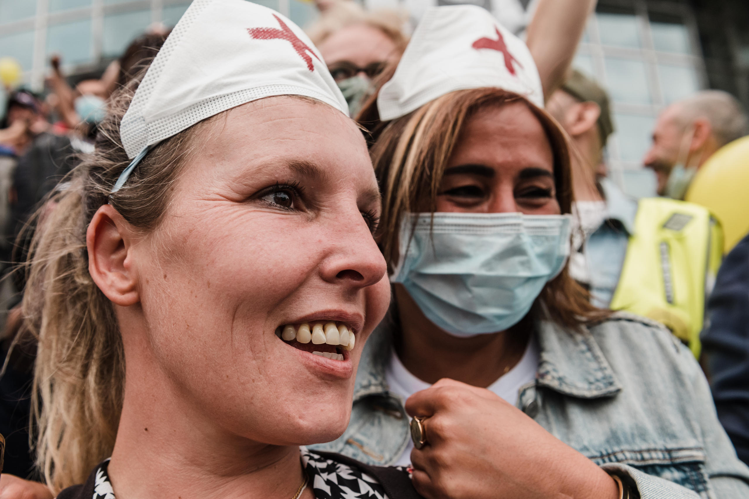 Nahaufnahme Demonstrantinnen
