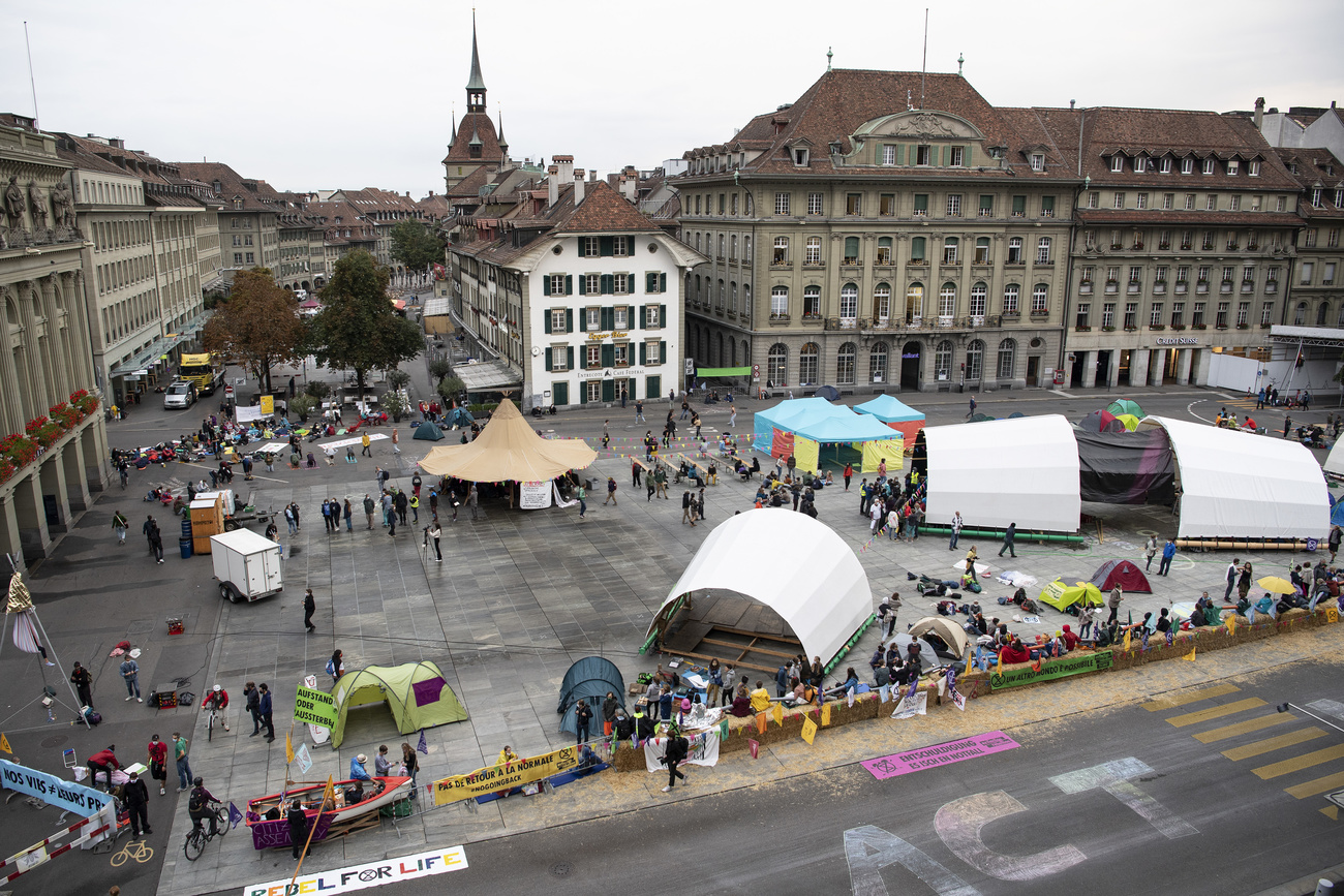Zelte auf Bundesplatz