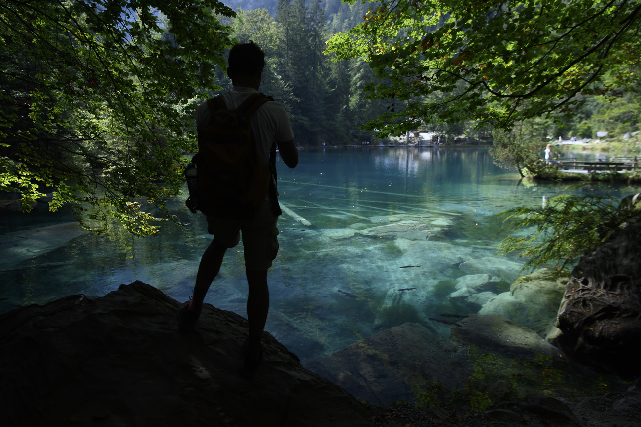 Mann am Blausee