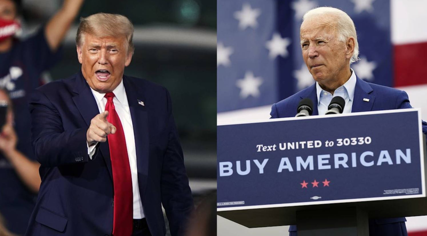 Trump e lo sfidante Biden