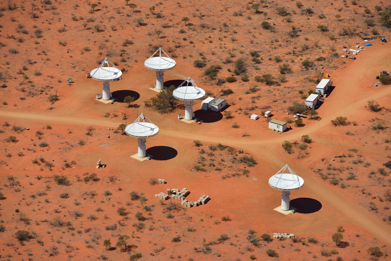 Une vue aérienne d une partie des antennes australiennes.